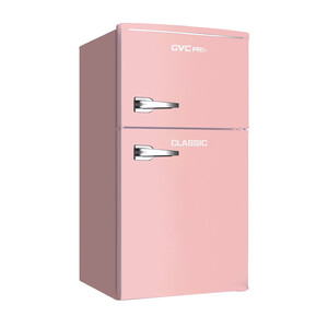 جي في سي برو ثلاجة كلاسيك تصميم عصري - 85 لتر - 2 باب - بينك