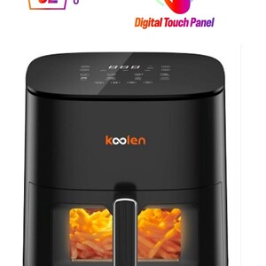 كولن قلاية هوائية 5 لتر - 1500 واط - تحكم ديجيتال مع تحكم بالحرارة و نافذة زجاجية - 816102019