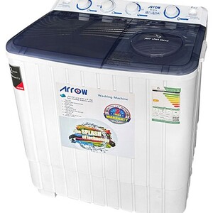 غسالة ملابس شبه آلية بحوضين سعة 7 كجم، 400 وات، سعة غسيل 7 كجم، سعة عصر 5.5 كجم، لون رمادي فاتح، مؤقت غسيل 15 مرة، مؤقت عصر 5 مرات | اسم الموديل: RO-08TTB